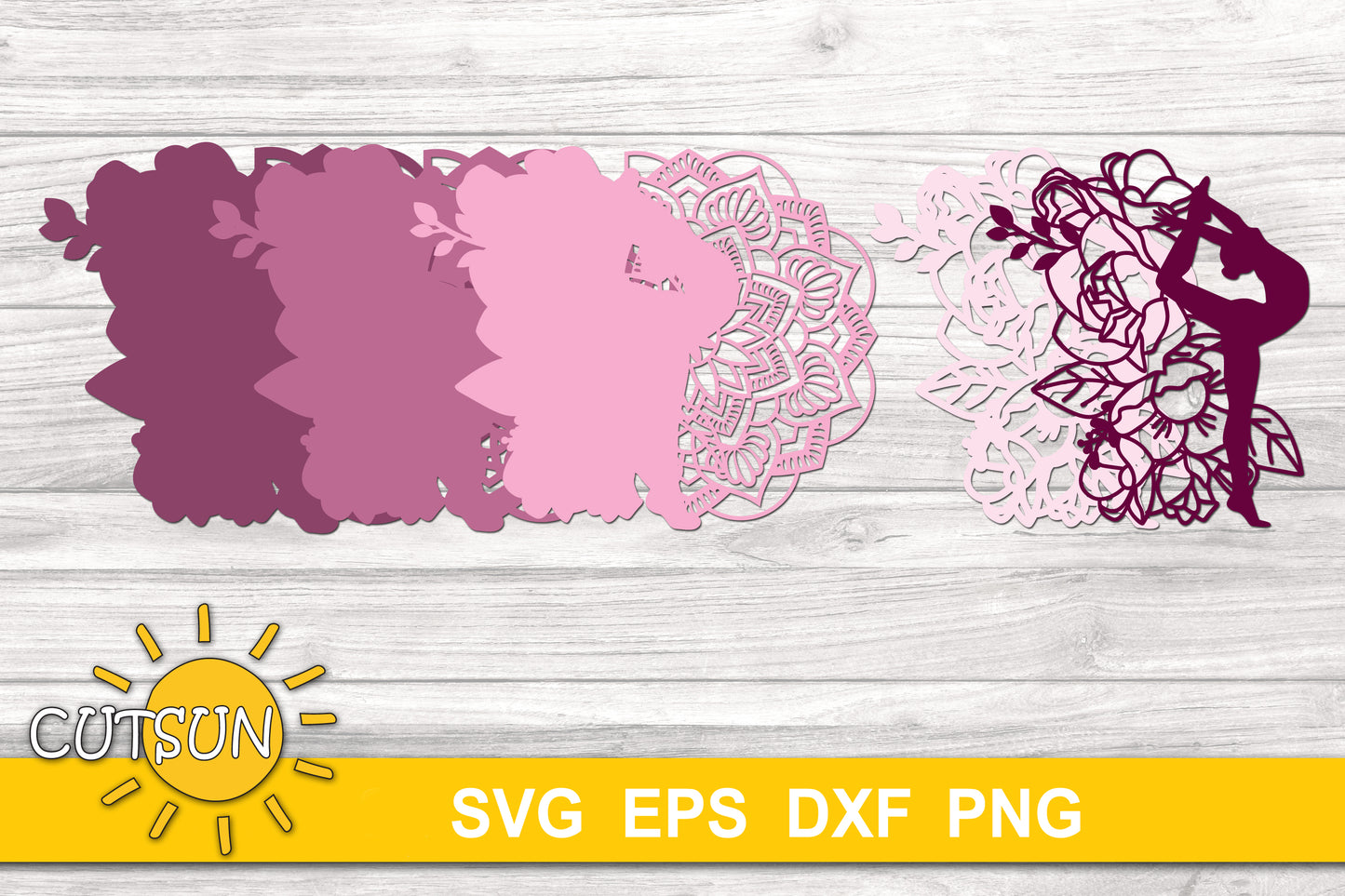 3D Layered Gymnast SVG