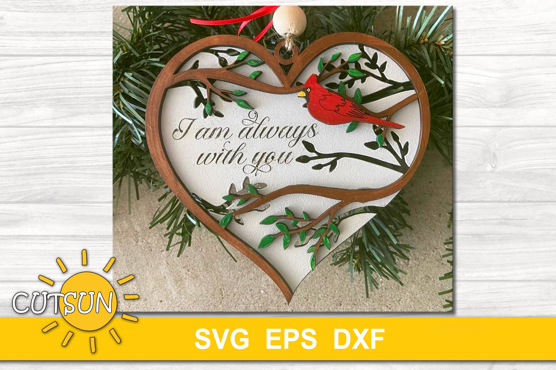 Cardinal Christmas Ornament SVG