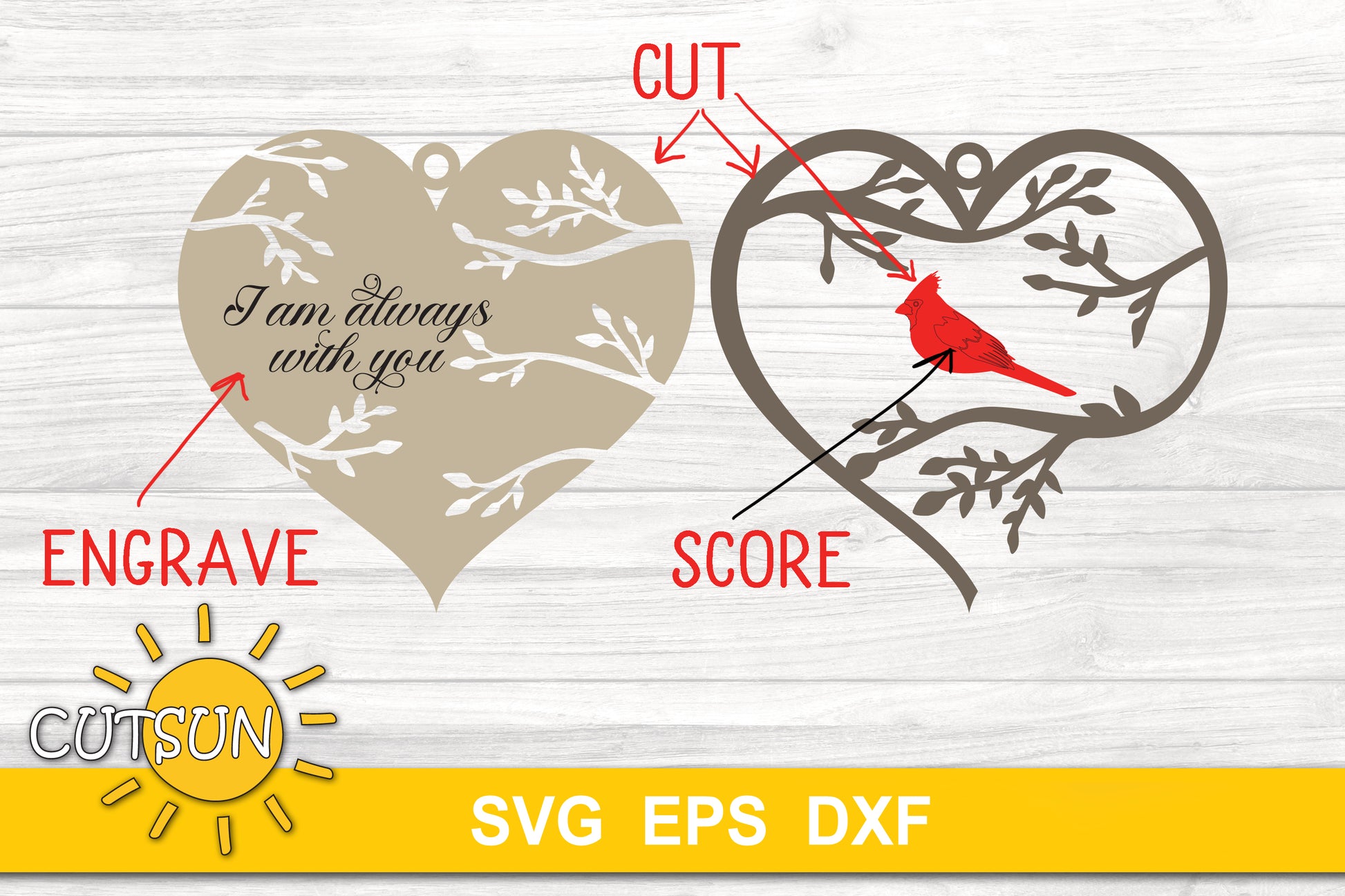 Cardinal Christmas Ornament SVG