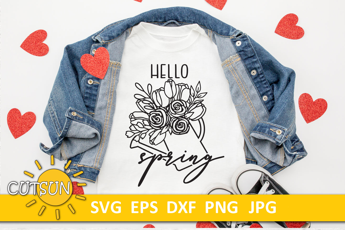 Watering can SVG | Floral Watering can svg | Spring SVG | Tulips Bouquet SVG