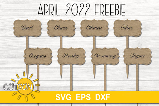 Herb stakes free SVG