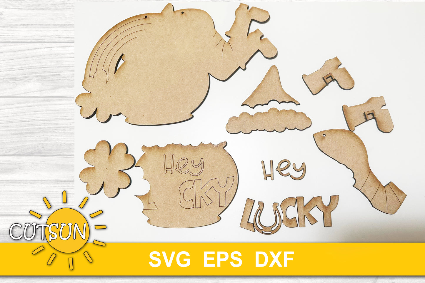 Hey Lucky door hanger svg