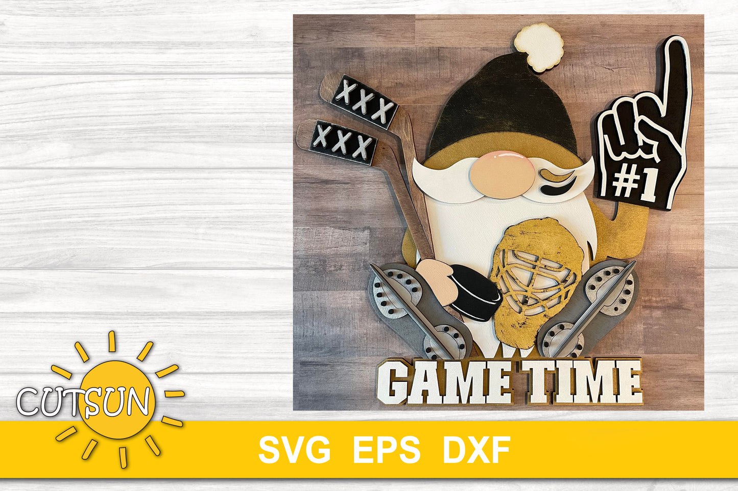 Hockey Gnome Door Hanger SVG