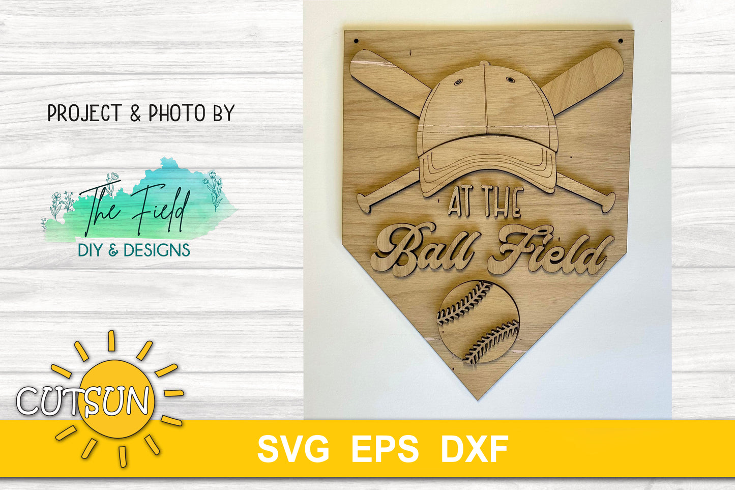 Baseball Home Plate Door Hanger SVG