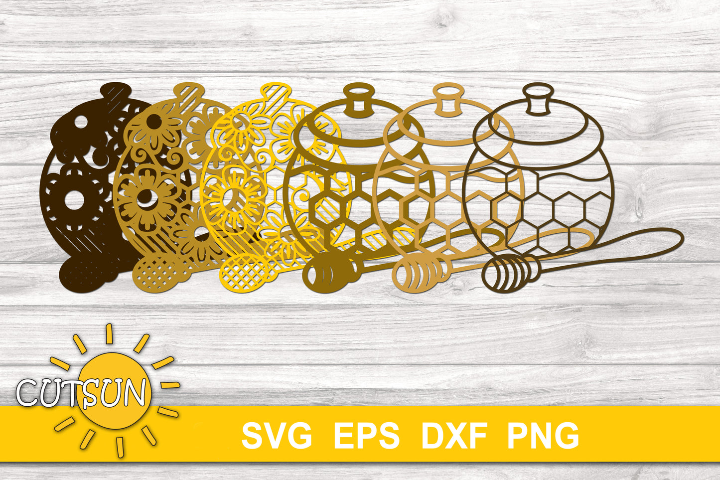 3D layered Honey pot SVG