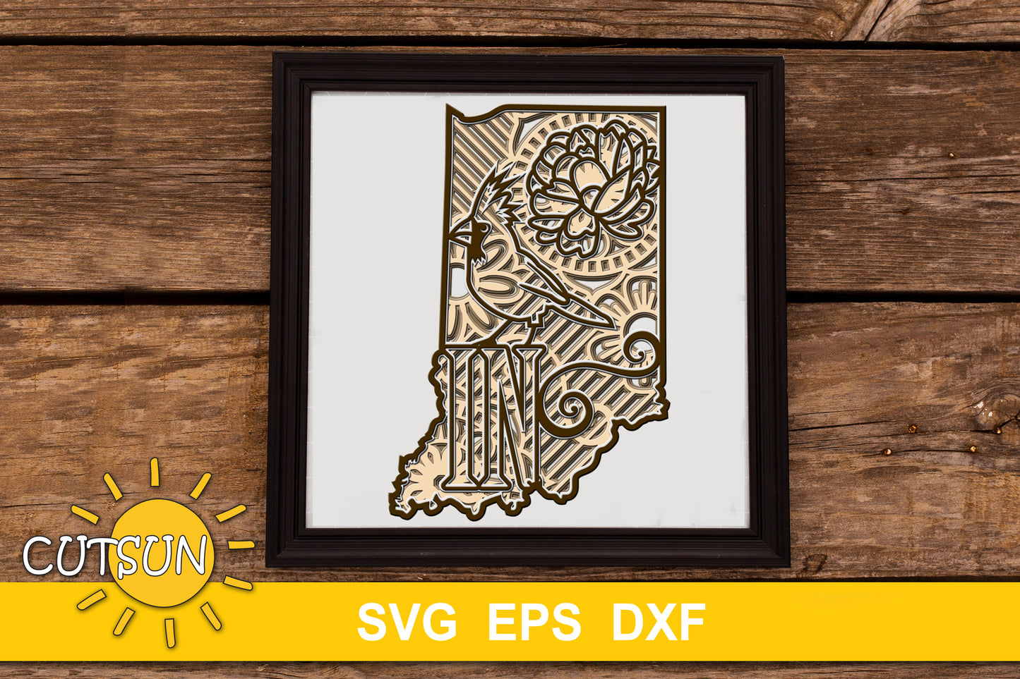 3D Layered Indiana Mandala SVG