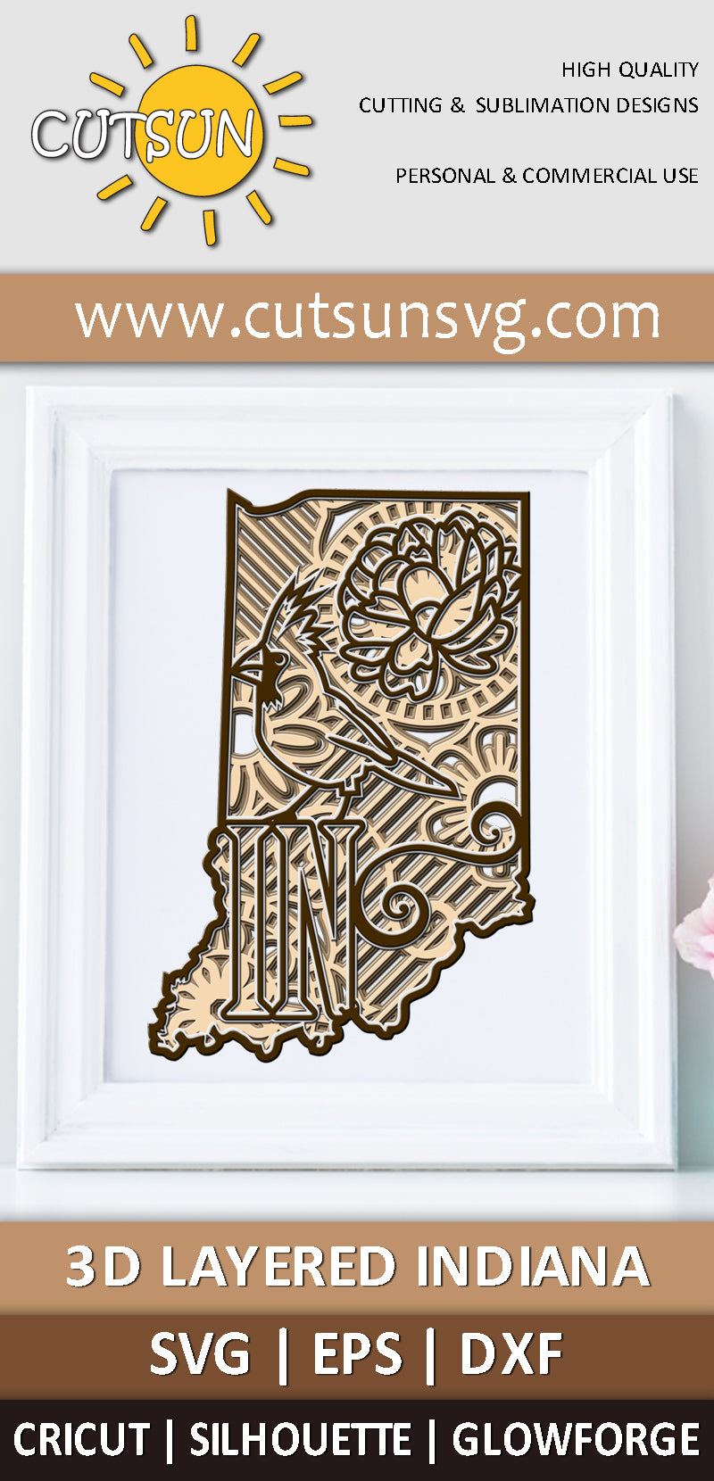 3D Layered Indiana Mandala SVG
