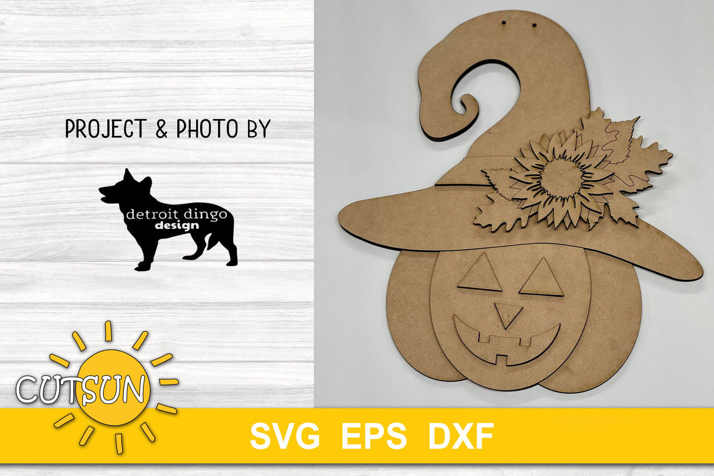 Jack O Lantern Door Hanger Laser cut file