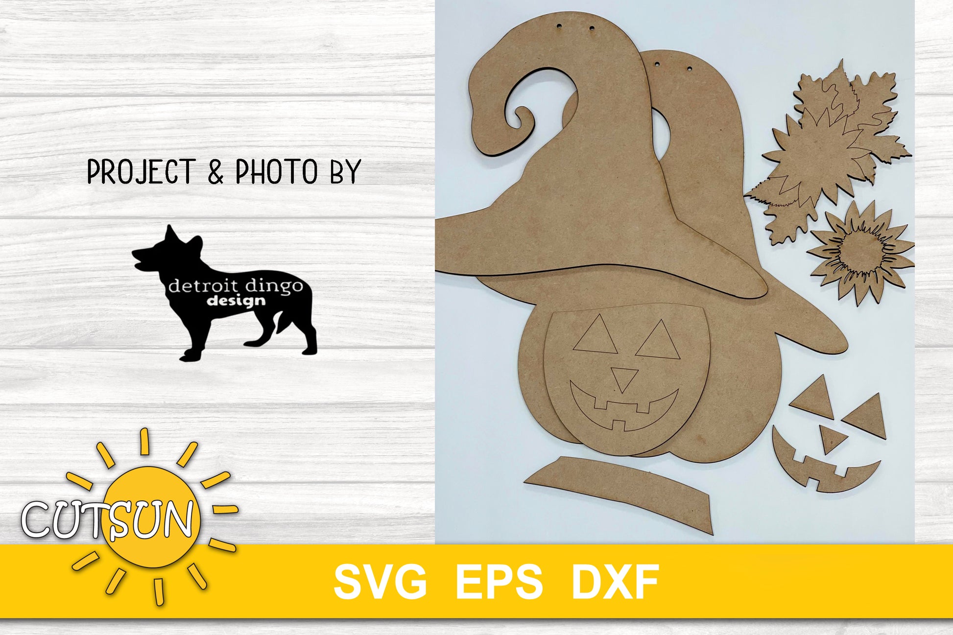 Jack O Lantern Door Hanger Laser cut file