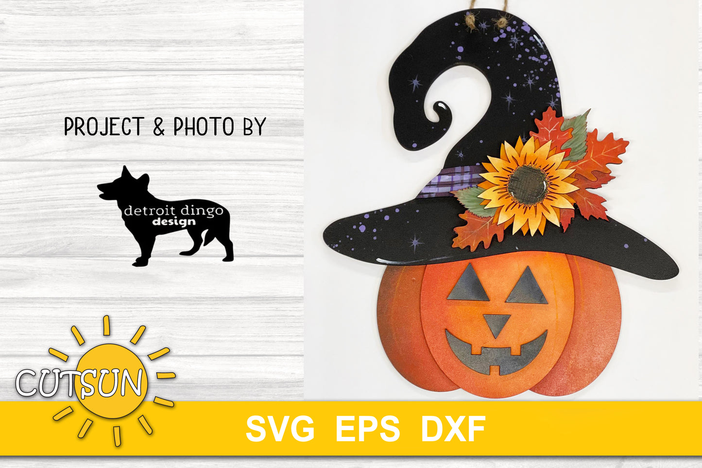 Jack O Lantern Door Hanger Laser cut file