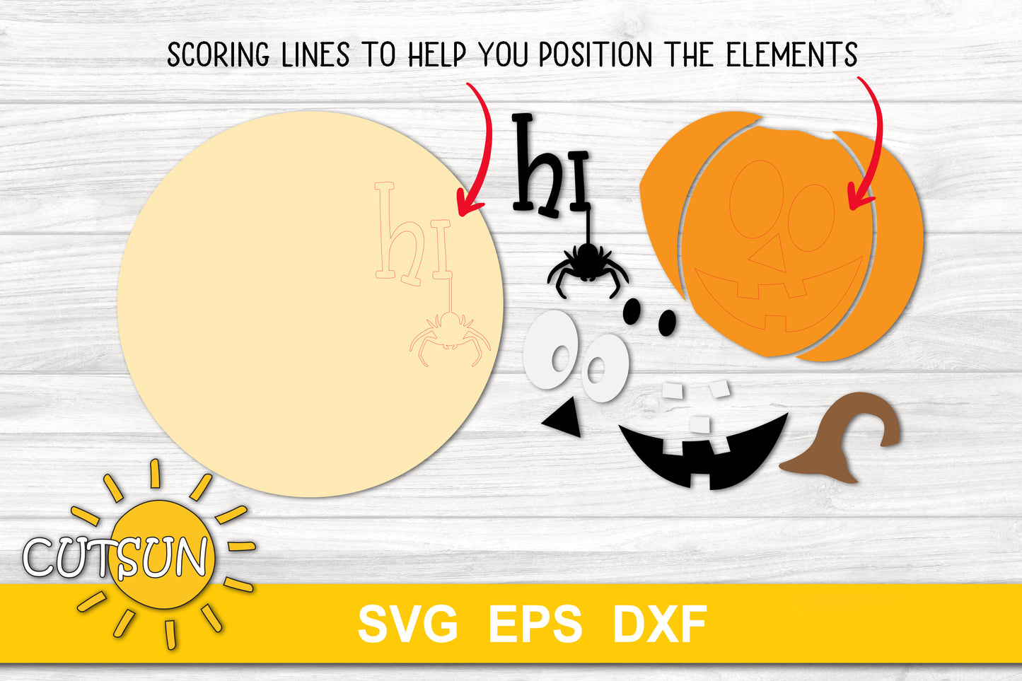 Jack O Lantern Halloween Door hanger SVG