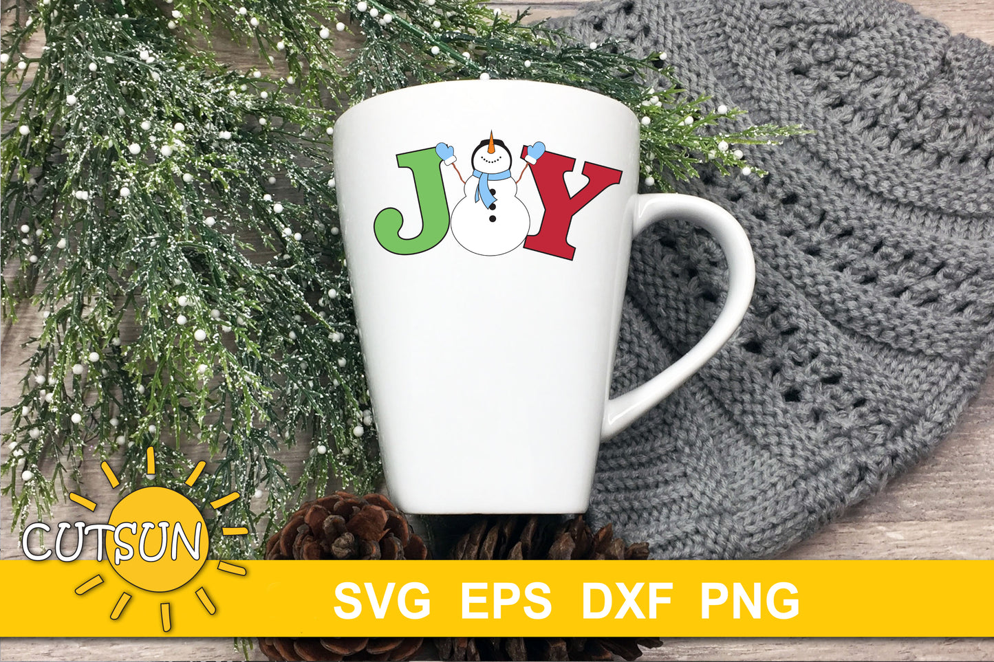 Joy Snowman Christmas design