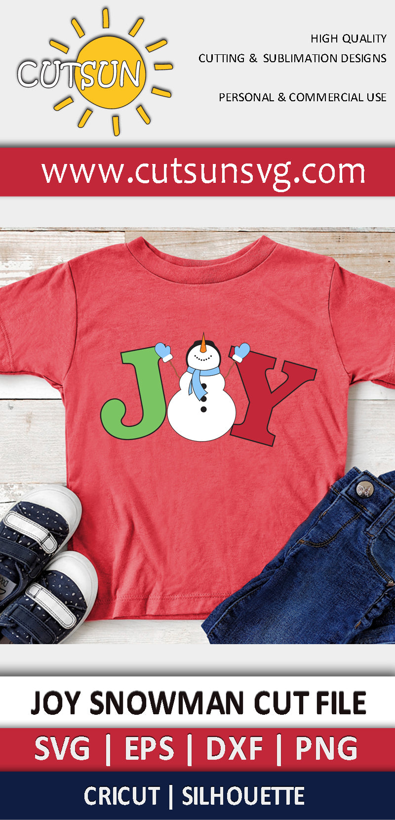 Joy Snowman Christmas design