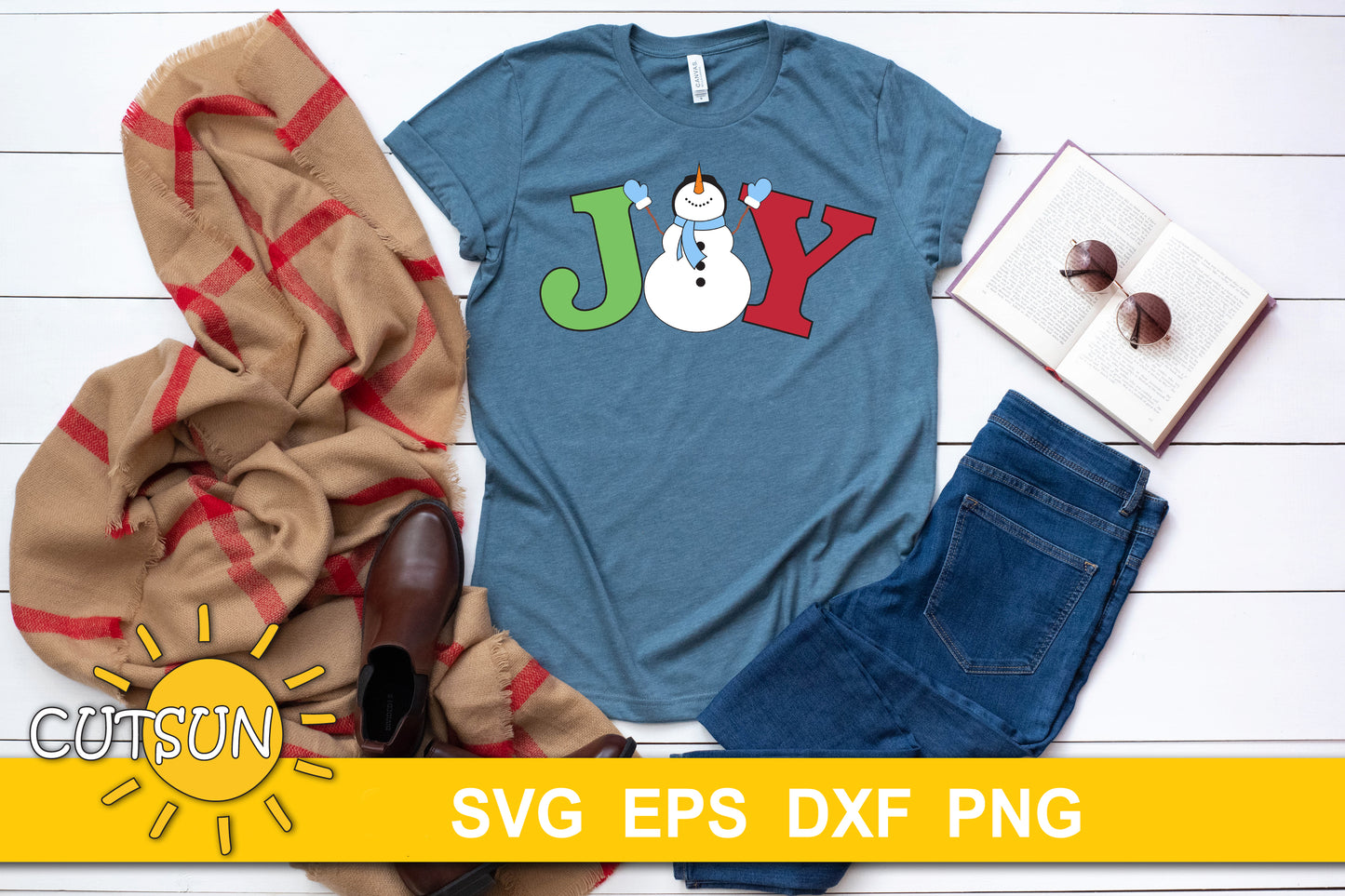 Joy Snowman Christmas design