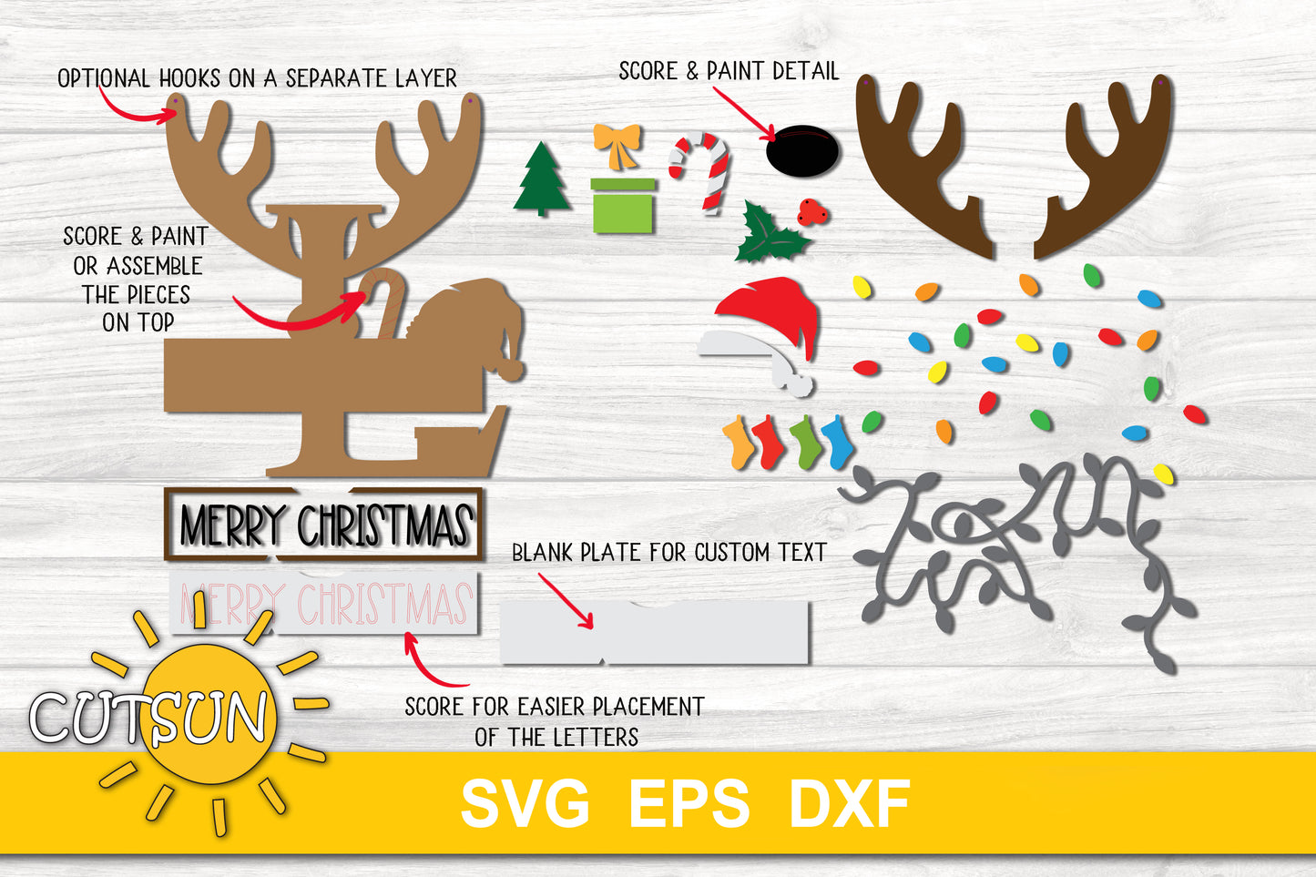 Letter L Christmas monogram door hanger SVG