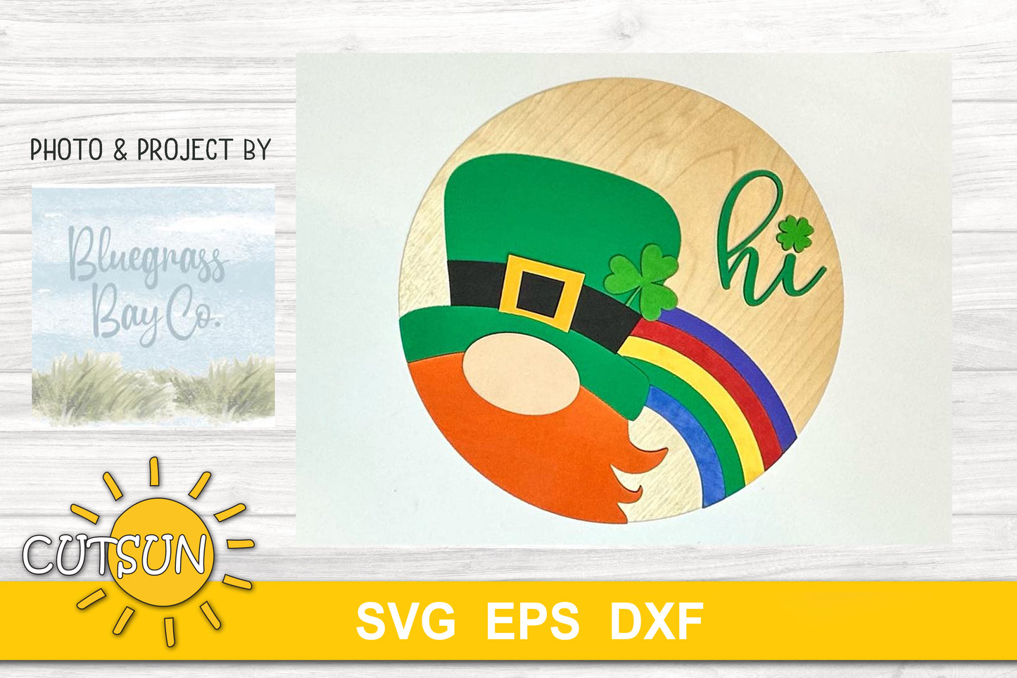 Leprechaun hi door hanger svg