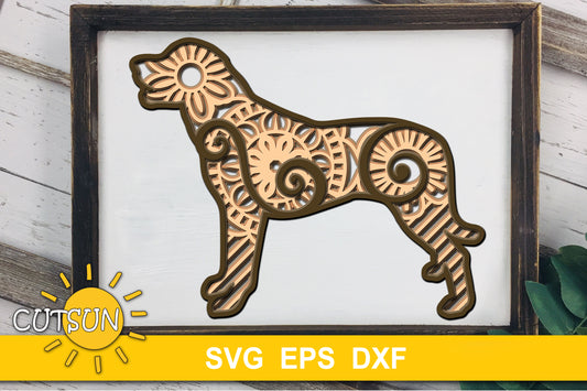 3D Layered Dog Labrador Retriever SVG