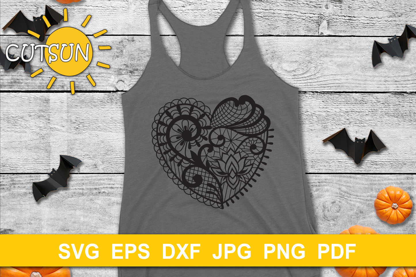 Tattoo heart cut file | Lace Heart SVG | Valentine SVG