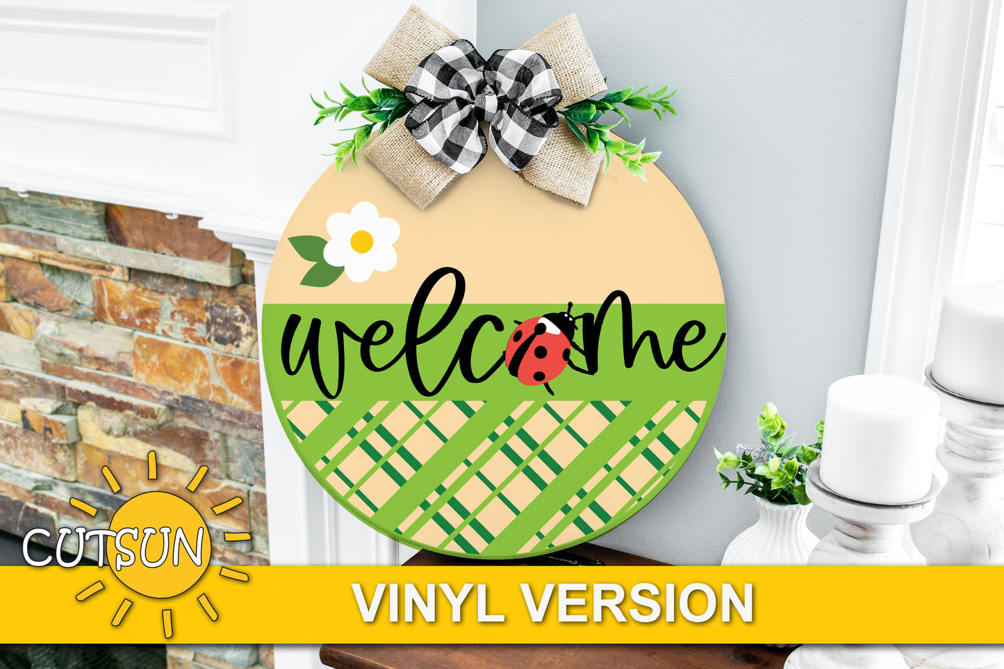 Spring welcome sign SVG