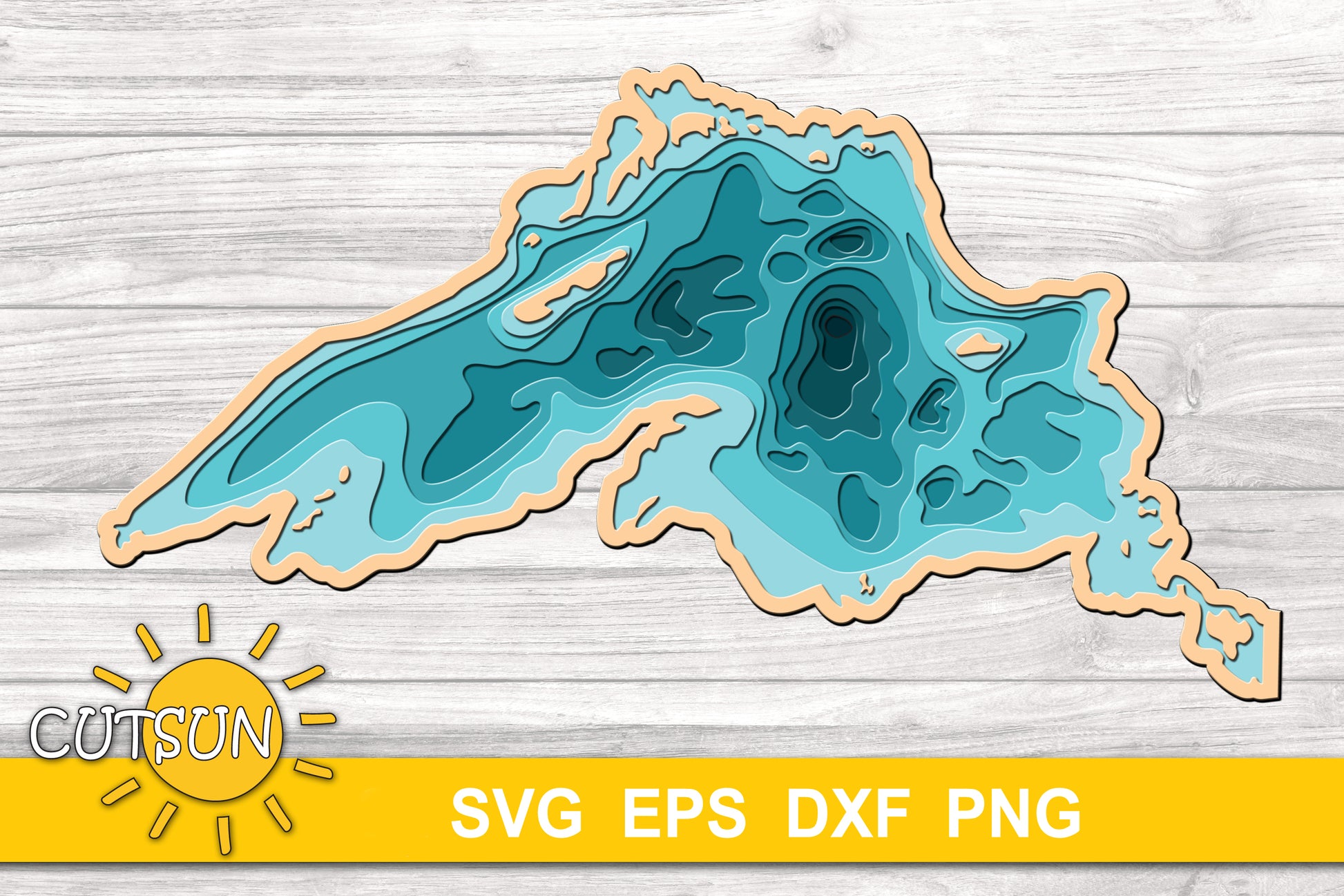 3D Layered Lake Superior Depth Map