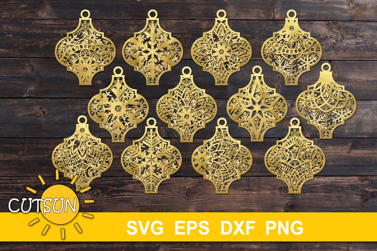3D Layered Arabesque ornaments Bundle