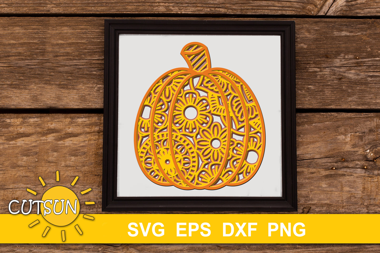 3D Layered Pumpkin SVG
