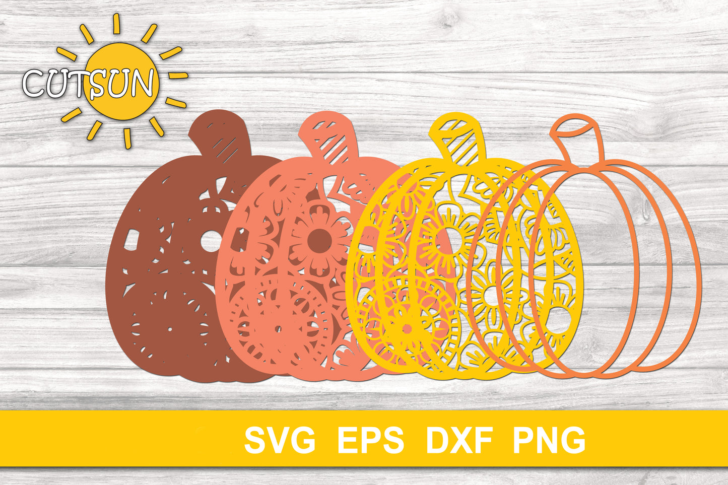 3D Layered Pumpkin SVG