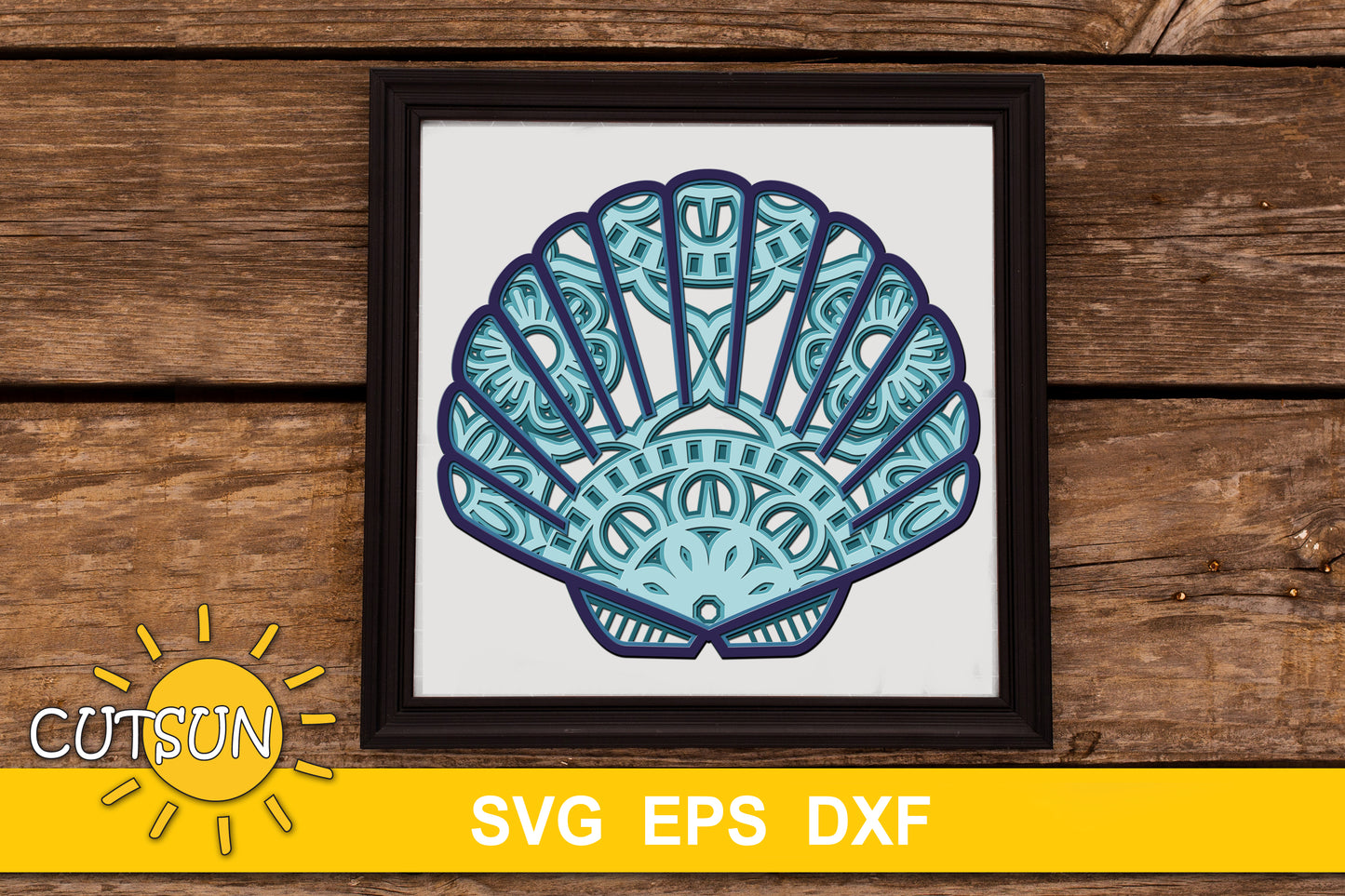 Ornate layered shell svg