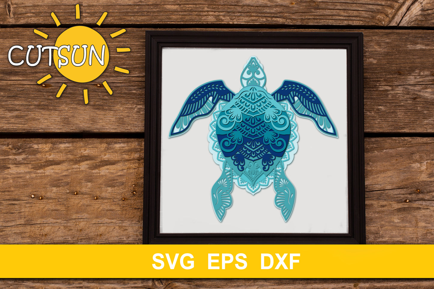 Ornate layered turtle svg