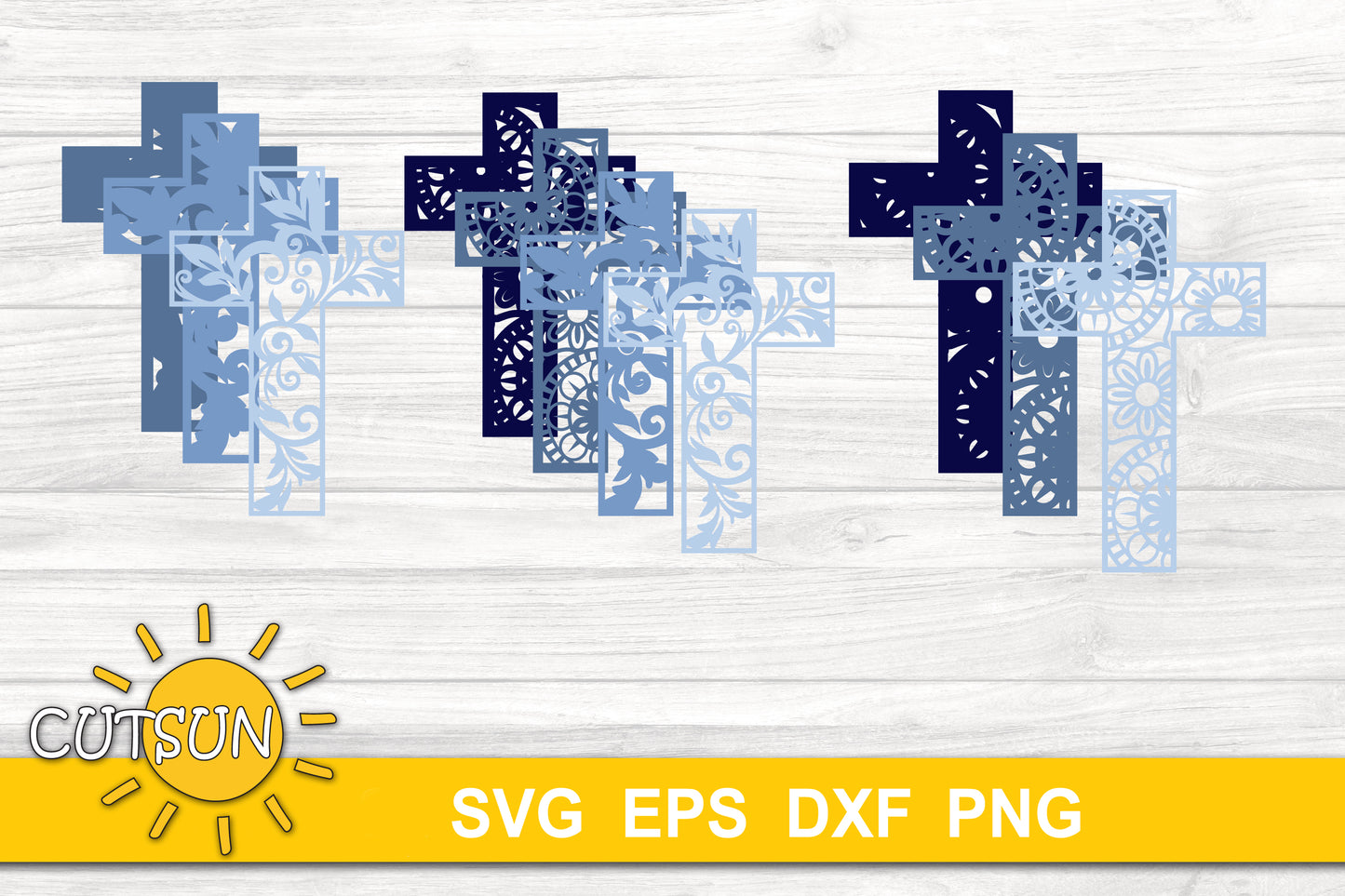 Cross SVG | 3D Layered Cross mini SVG bundle