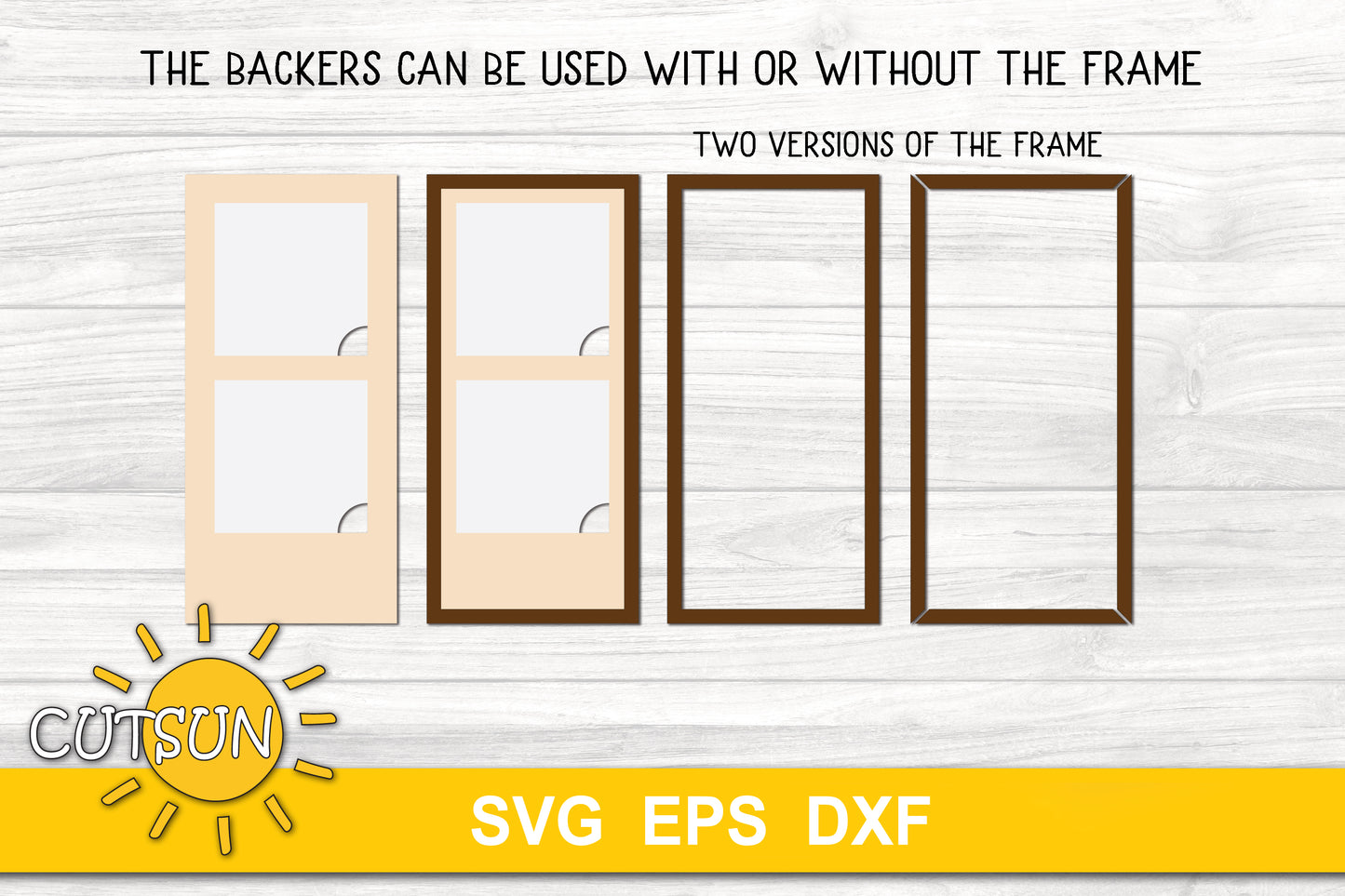 Leaning sign backers SVG bundle