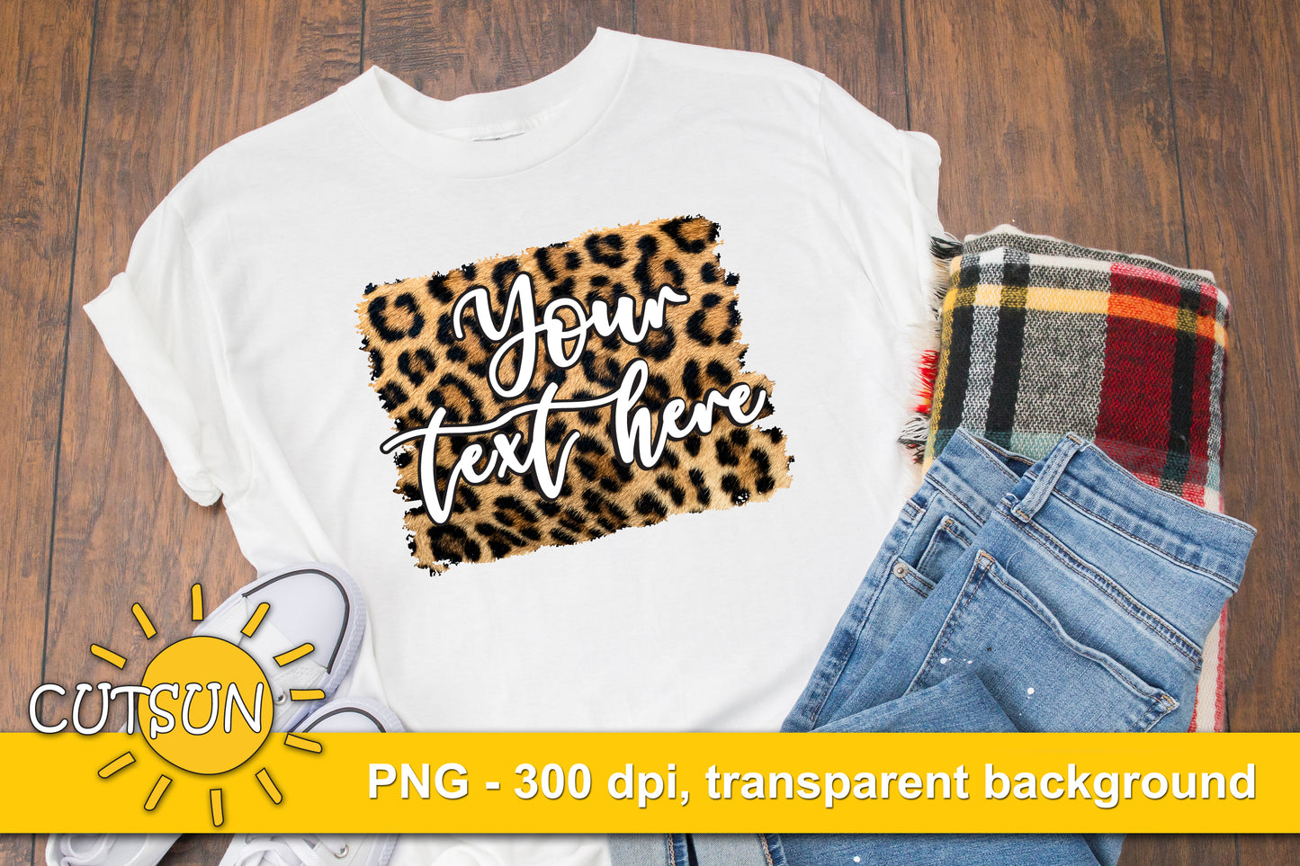 Sublimation Bundle Leopard Background Brush strokes