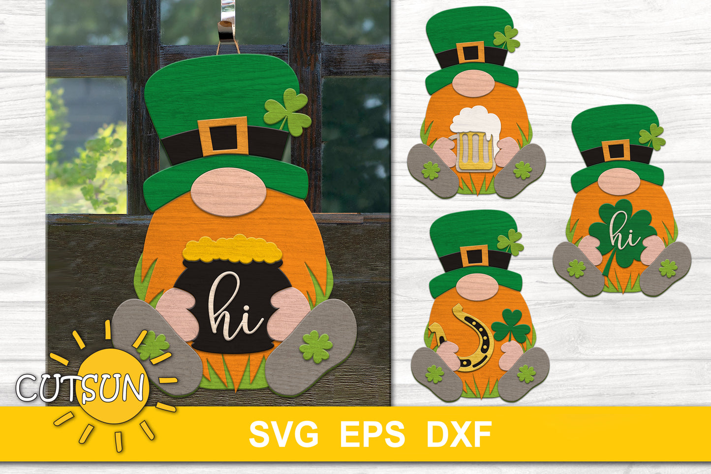 St Patrick's day door hanger SVG | Leprechaun door hanger SVG
