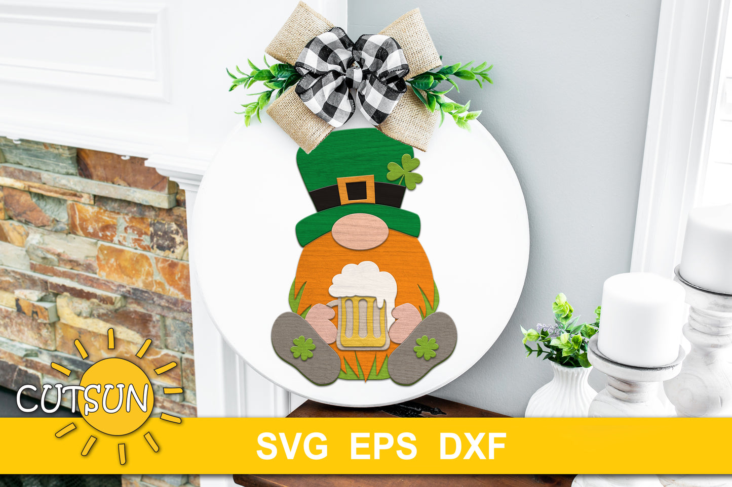 St Patrick's day door hanger SVG | Leprechaun door hanger SVG