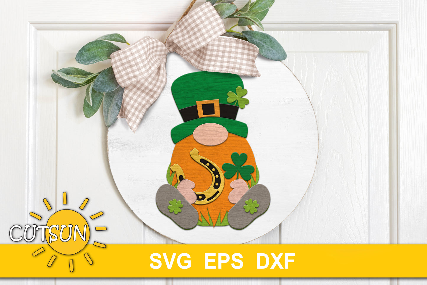 St Patrick's day door hanger SVG | Leprechaun door hanger SVG