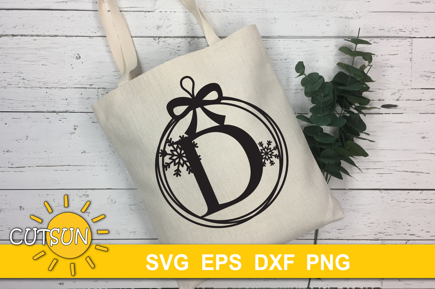 Christmas Ornaments Monogram SVG bundle