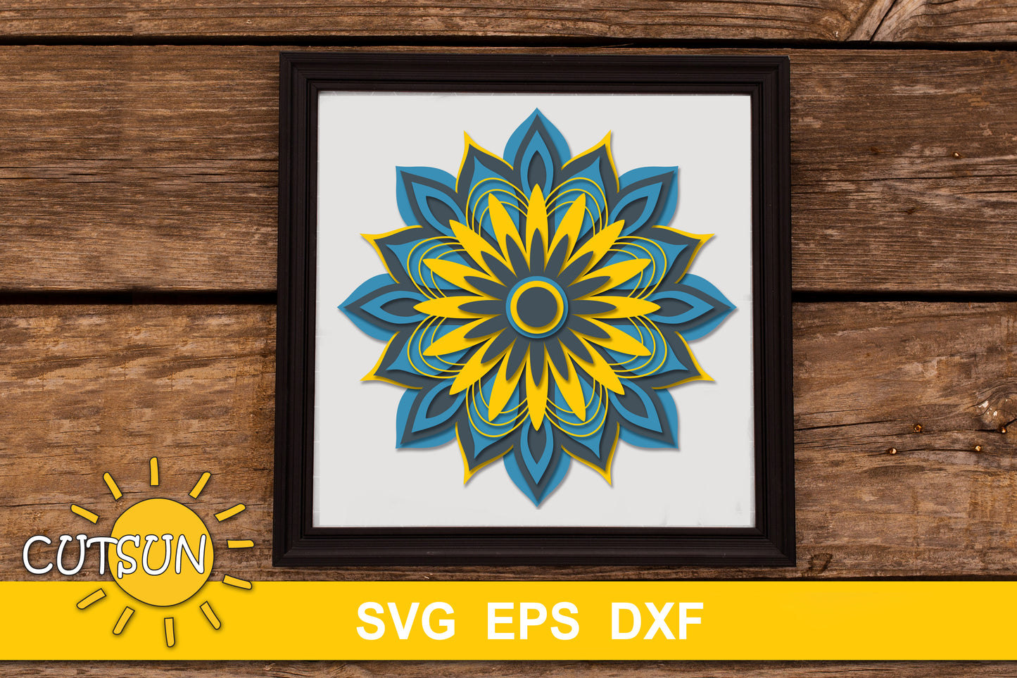 3D Layered Mandala SVG 9 layers