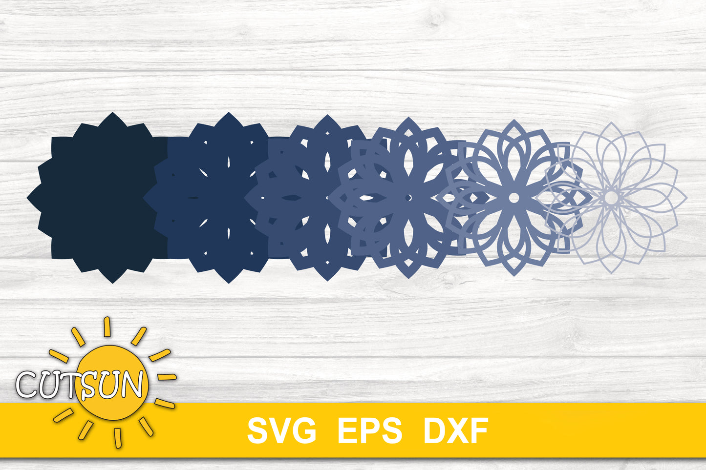 3D Layered Mandala SVG 6 layers