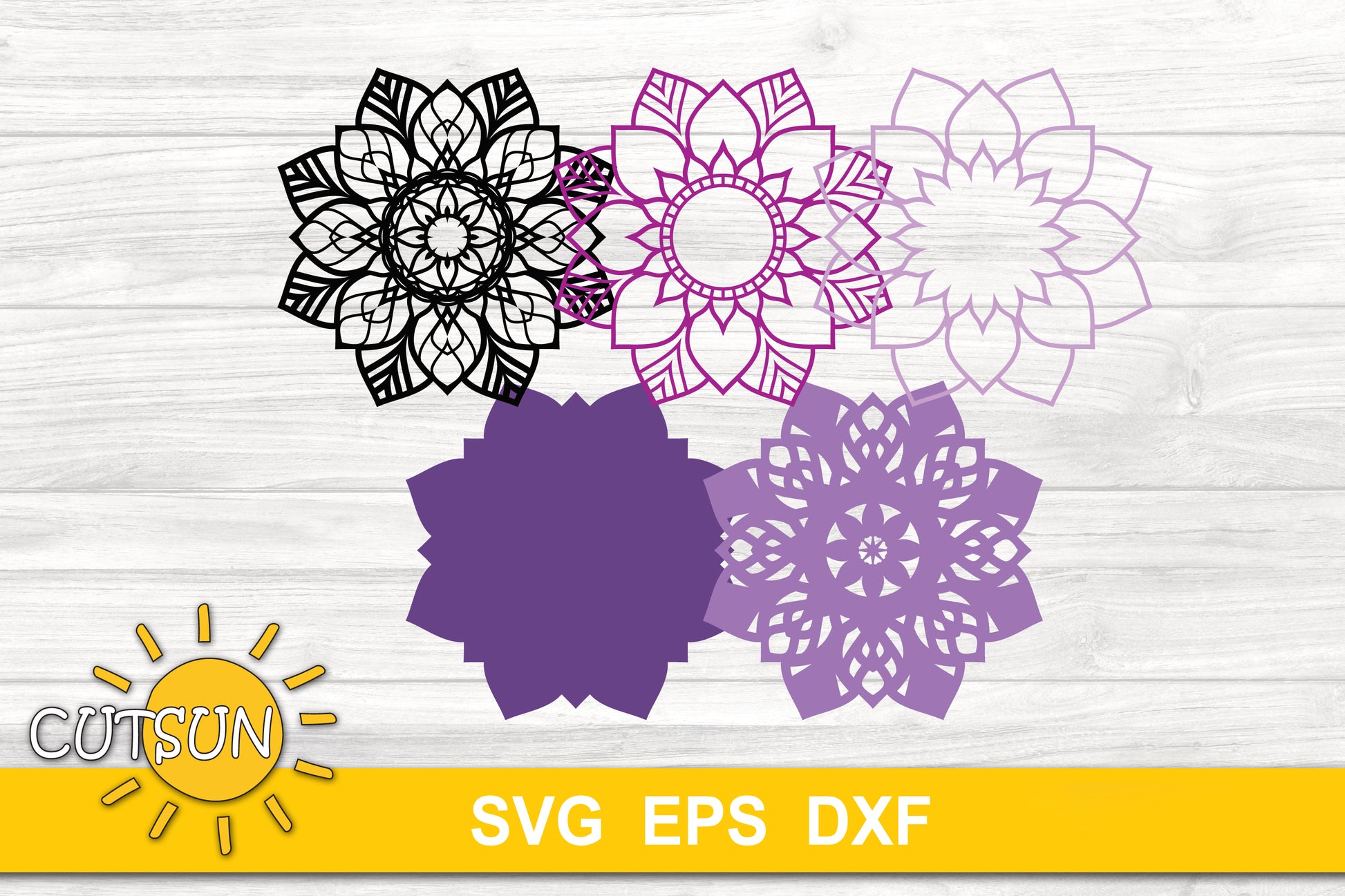 3D Layered Mandala SVG 5 layers