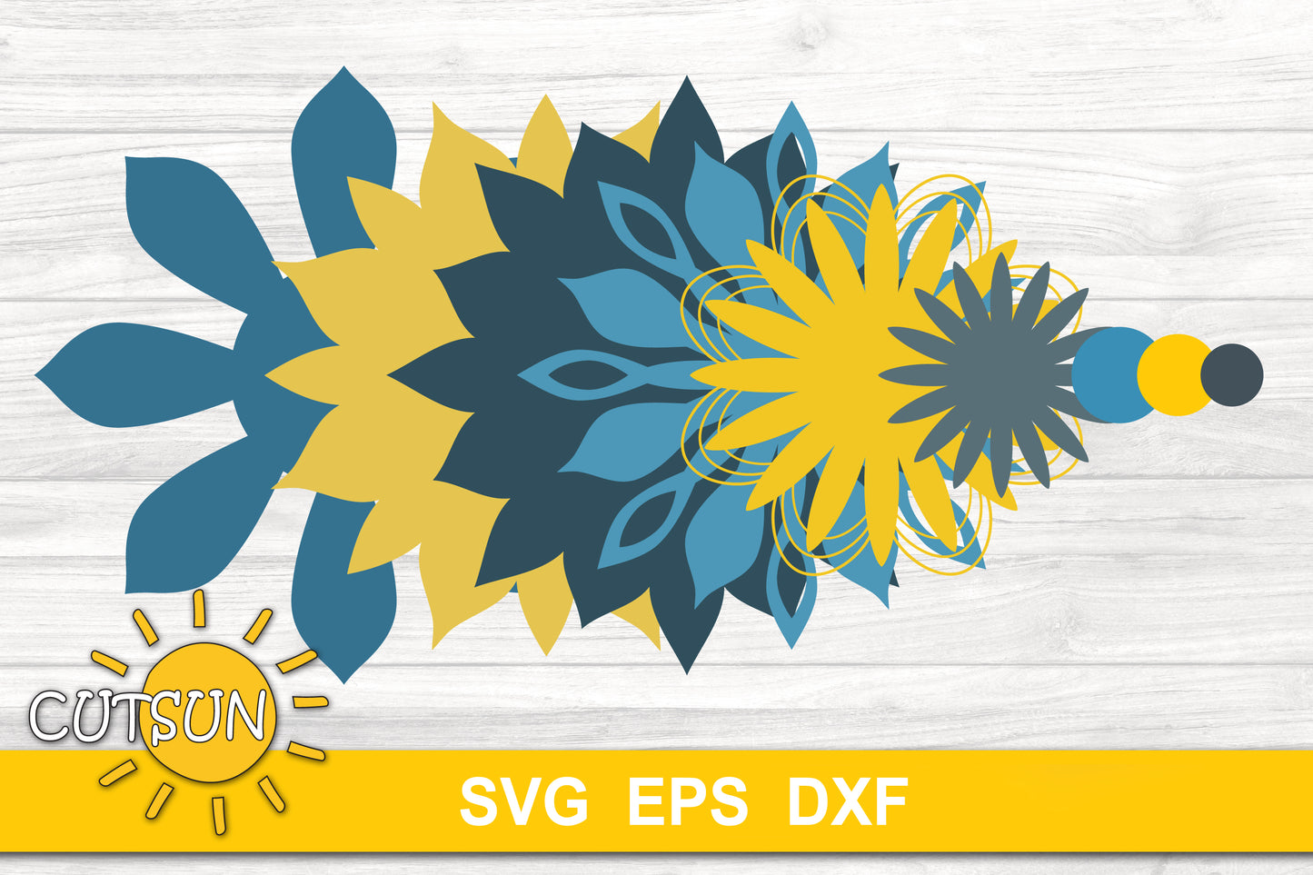 3D Layered Mandala SVG 9 layers
