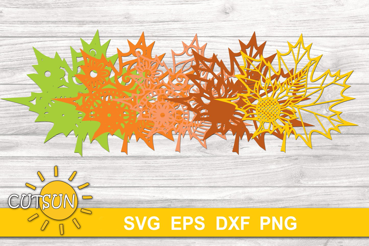 3D Layered Maple Leaf SVG
