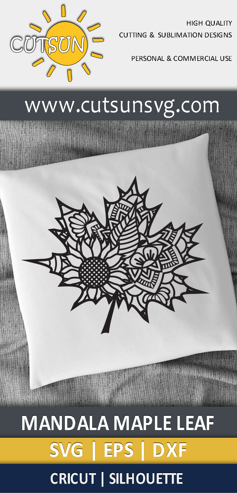 Mandala Maple Leaf SVG