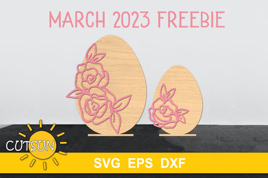 Floral standing Easter eggs SVG