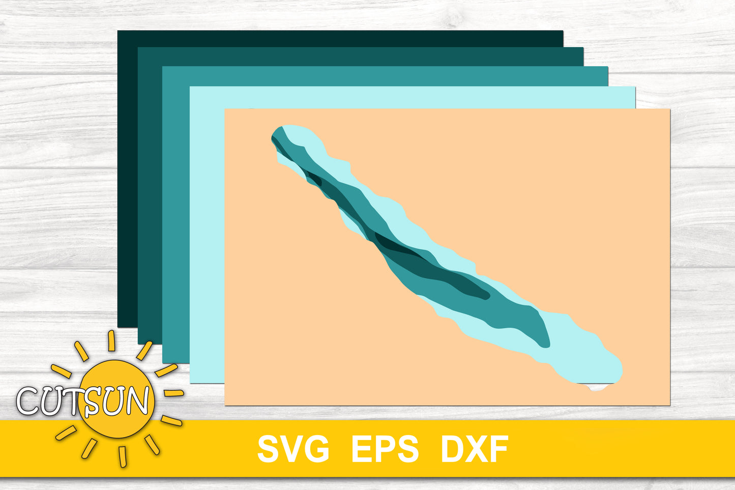 3D Layered Lake McDonald Depth map SVG