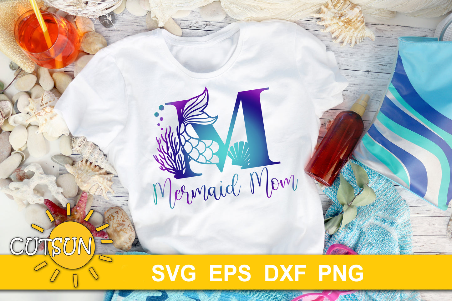 Mermaid Alphabet SVG