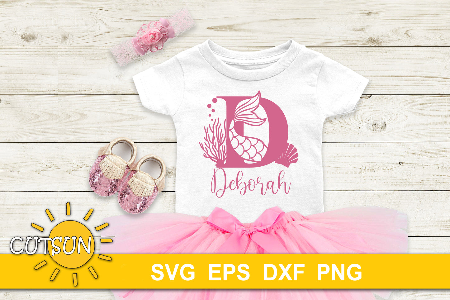 Mermaid Alphabet SVG