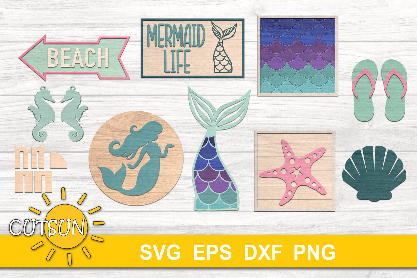 Mermaid Tiered tray svg | Mermaid life tiered tray SVG