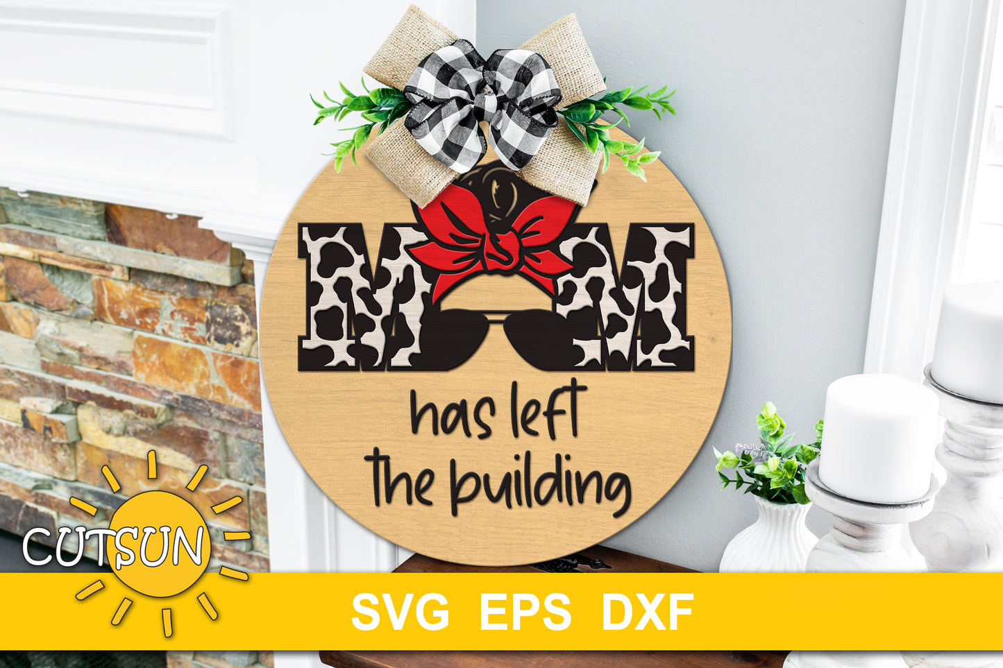 Funny mom | mum door hanger SVG