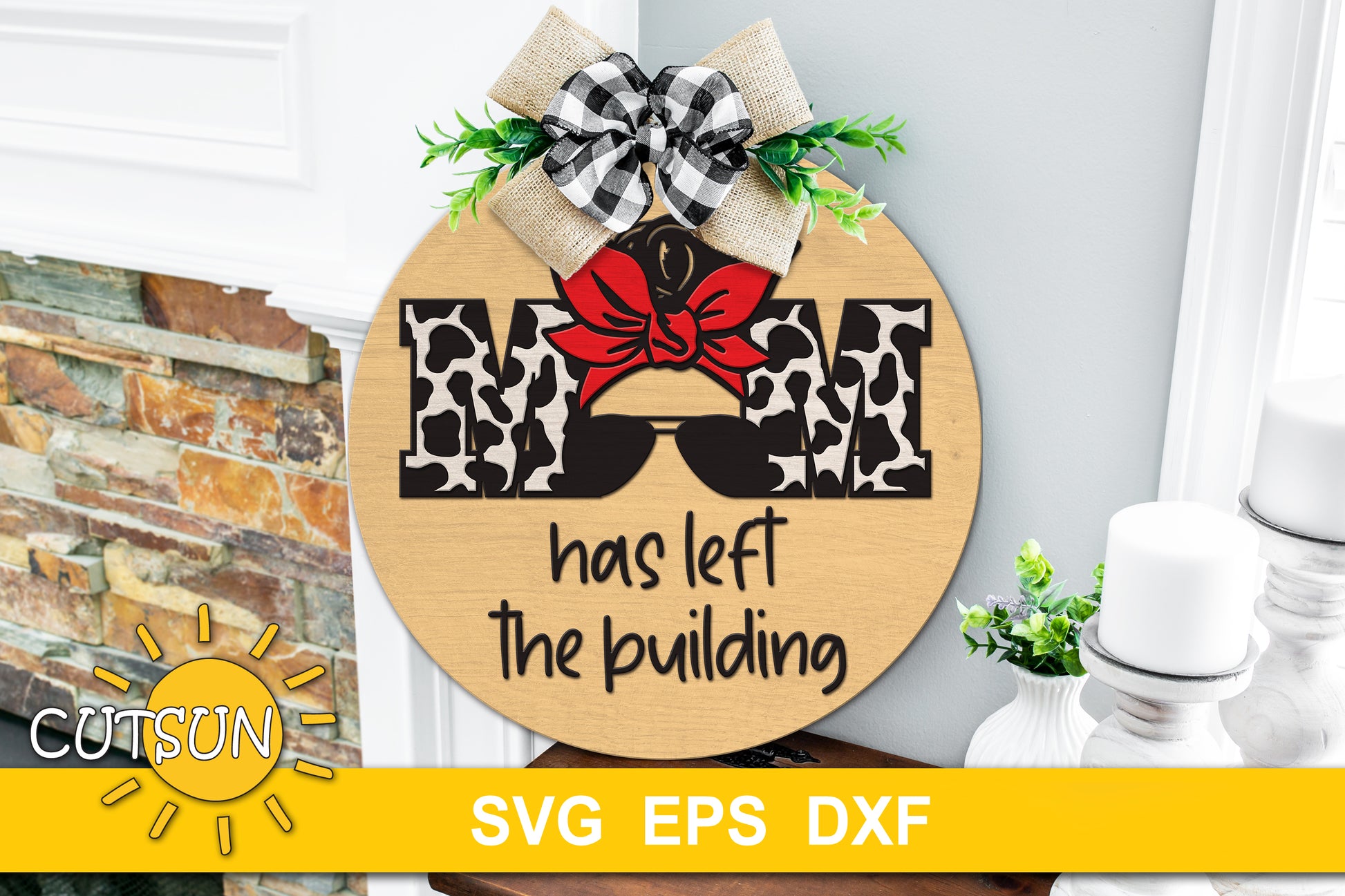 Funny mom | mum door hanger SVG