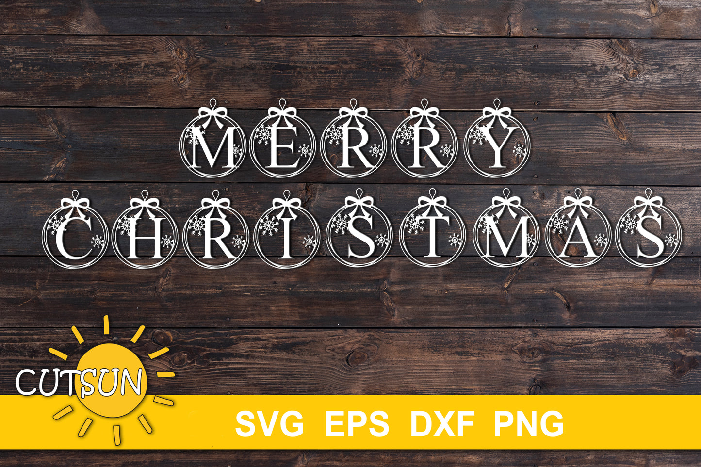 Christmas Ornaments Monogram SVG bundle
